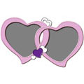 Double Heart: Purple